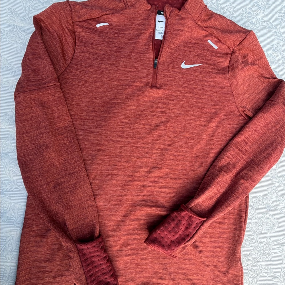 Nike Rust Quarter-Zip Running Top